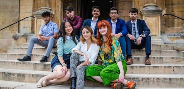 University of Cambridge students A group of Cambridge students seated on steps